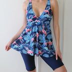 Damen Tankini-Set mit floralem Design und figurumspielender Passform R&B