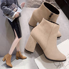 Damen Stiefeletten mit elegantem Blockabsatz und praktischem Reißverschluss R&B