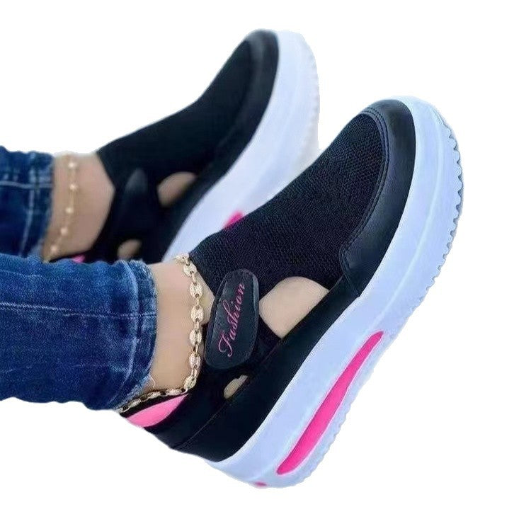 Damen luftige Slip-On Sneakers mit modischem Design R&B