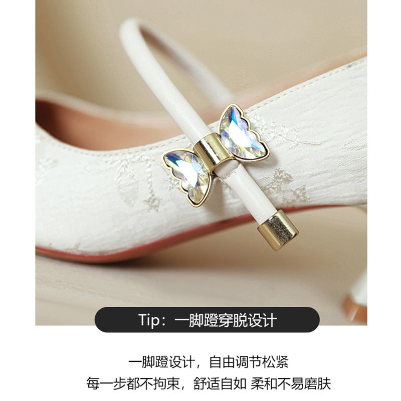 Damen elegante Ballerinas mit stilvollem Schnallen-Design