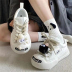 Damen Sportliche Sneaker mit modischem Textilobermaterial und klassischem Schnürsystem R&B