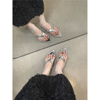 Damen modische Zehentrenner-Sandalen mit elegantem Riemendesign R&B