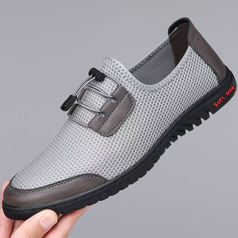 Damen Komfortable Mesh-Sneaker mit elastischer Schnürung und rutschfester Sohle R&B