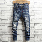 Herren Ripped Denim Jeans im urbanen Style R&B