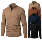 Herren Pullover mit Stehkragen und Feinstrick R&B
