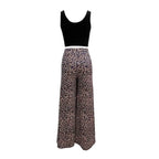 Damen weite Palazzohosen mit Leopardenmuster R&B
