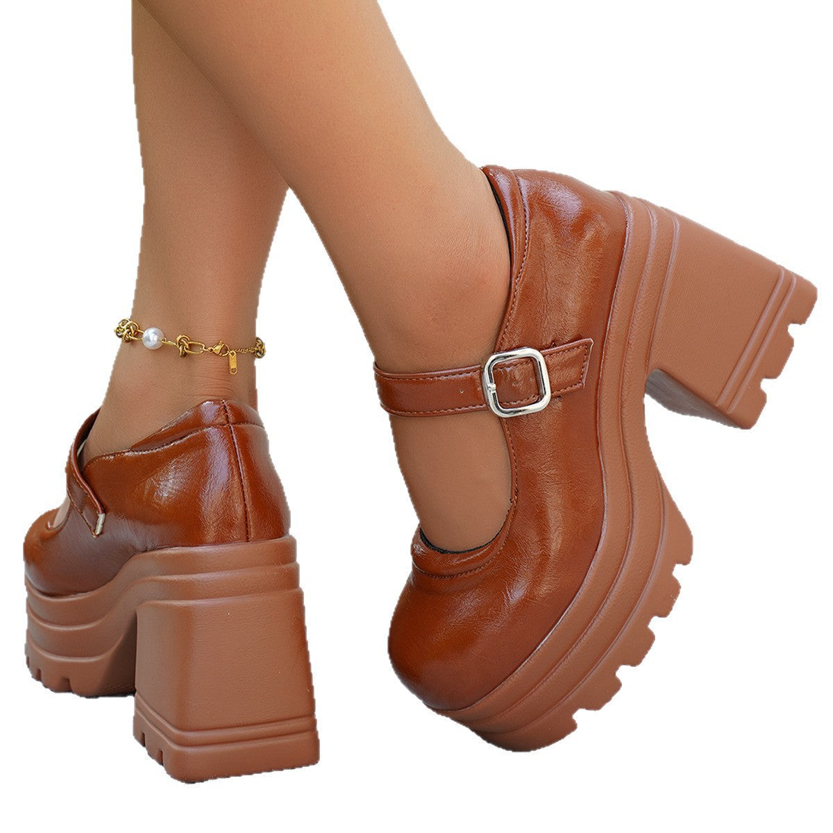 Damen Komfortable Plateaustiefel