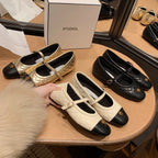 Damen Ballerinas mit elegantem Riemen und modischem Kick-Design R&B