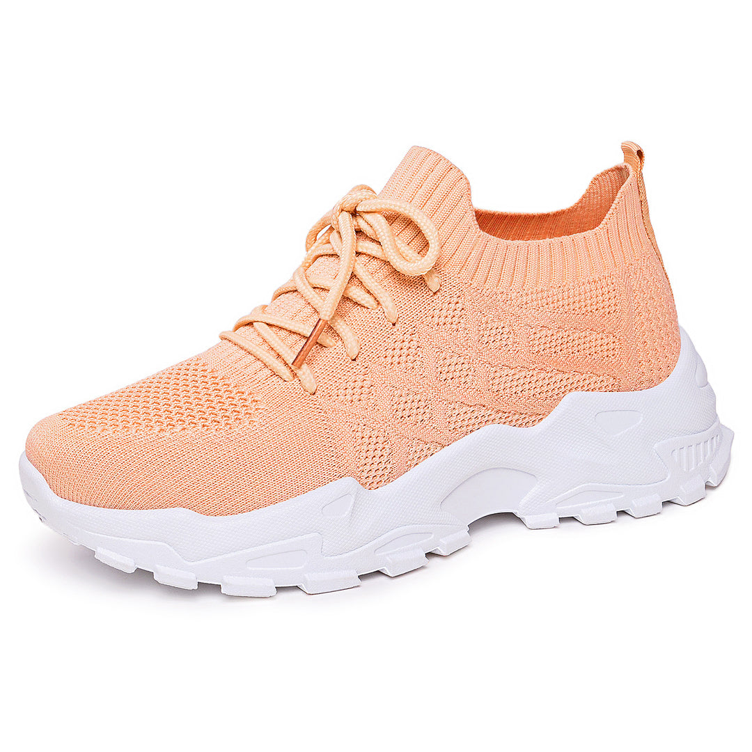 Damen Sportliche Sneakers mit atmungsaktivem Strickdesign R&B