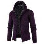 Herren kuschelige Strickjacke mit hohem Kragen und praktischen Taschen R&B