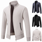 Herren leichte Strickjacke mit modernem Zipper und sportlichem Design