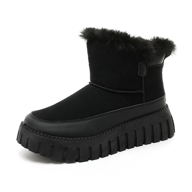 Damen Winter boots mit warmem Kunstfell und rutschfester Sohle R&B