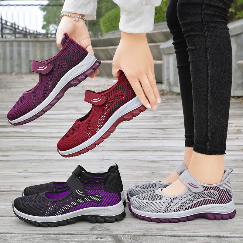 Damen Komfortable Freizeitschuhe mit verstellbarem Klettverschluss R&B