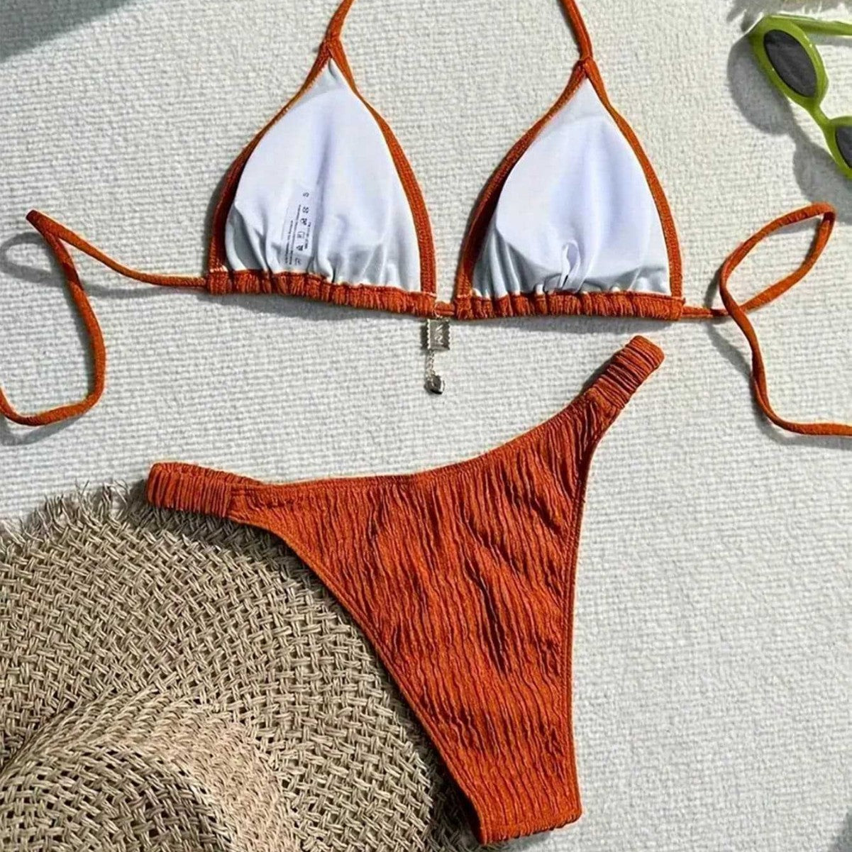 Damen Triangel-Bikini mit gewellter Textur R&B