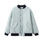 Damen Kuschelige gesteppte Jacke mit Druckknöpfen und weichem Innenfutter R&B