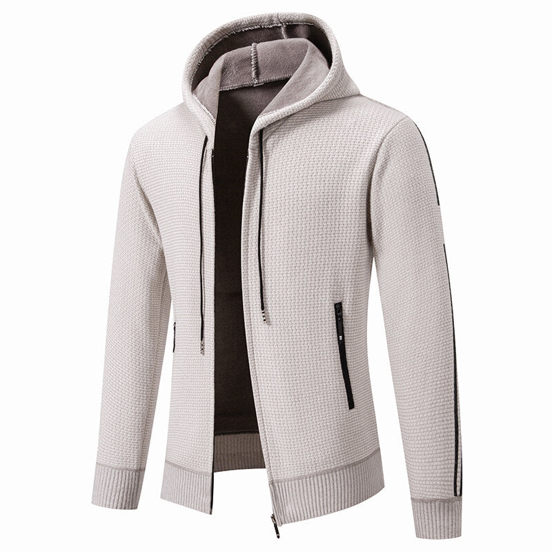 Herren Sportliche Kapuzenjacke mit innovativem Materialmix R&B