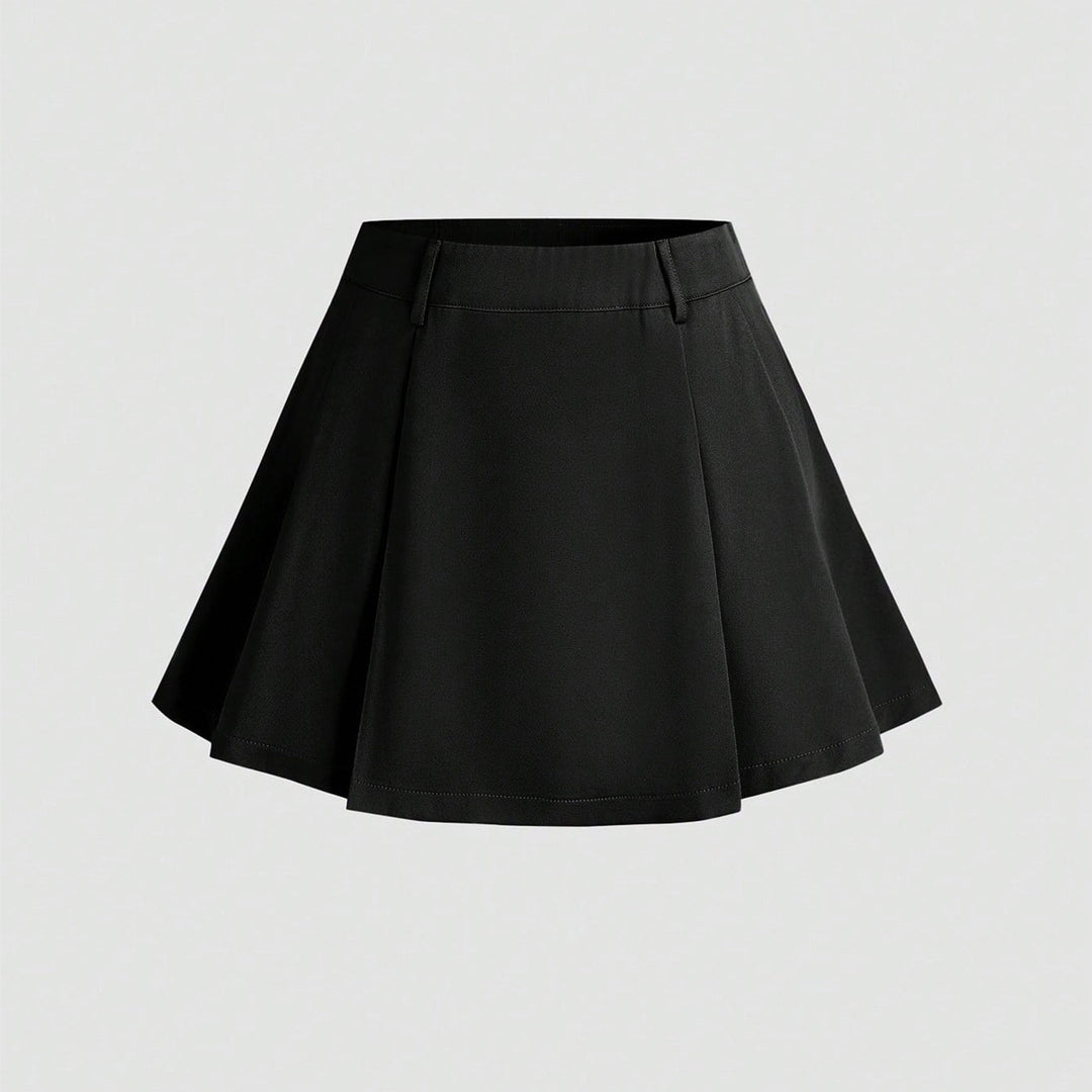 Damen Plissierter Minirock mit angedeutetem Bund R&B