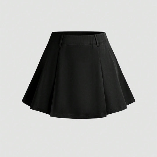 Damen Plissierter Minirock mit angedeutetem Bund R&B