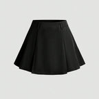 Damen Plissierter Minirock mit angedeutetem Bund R&B