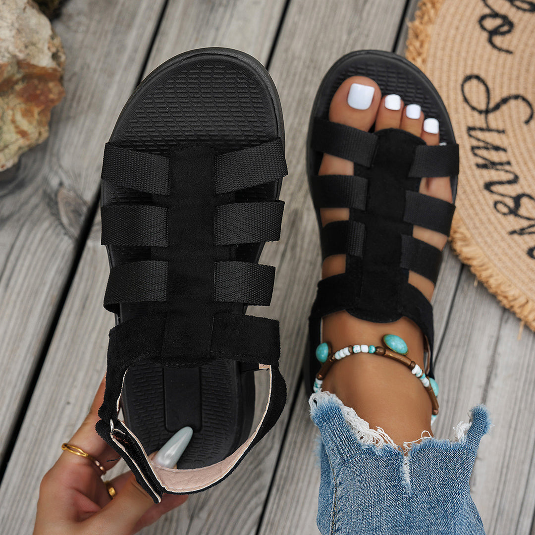 Damen Sportliche Komfort-Sandalen mit verstellbarem Riemen R&B