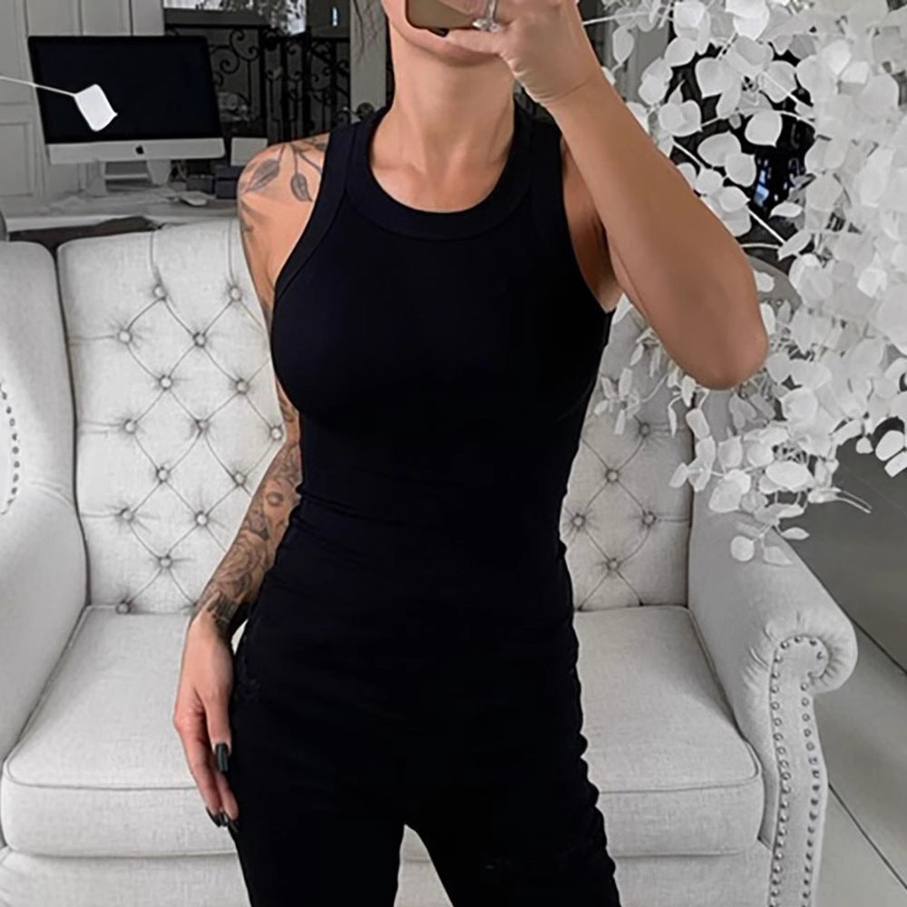 Damen ärmelloses Basic-Top aus atmungsaktivem Material R&B