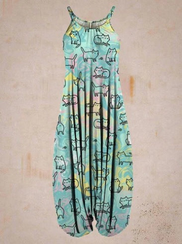 Damen Jumpsuit mit astrologischem Print R&B