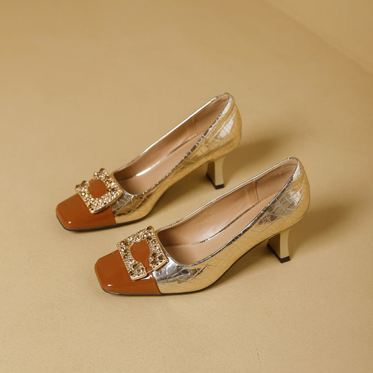 Damen elegante Pumps mit modischem Zierelement R&B