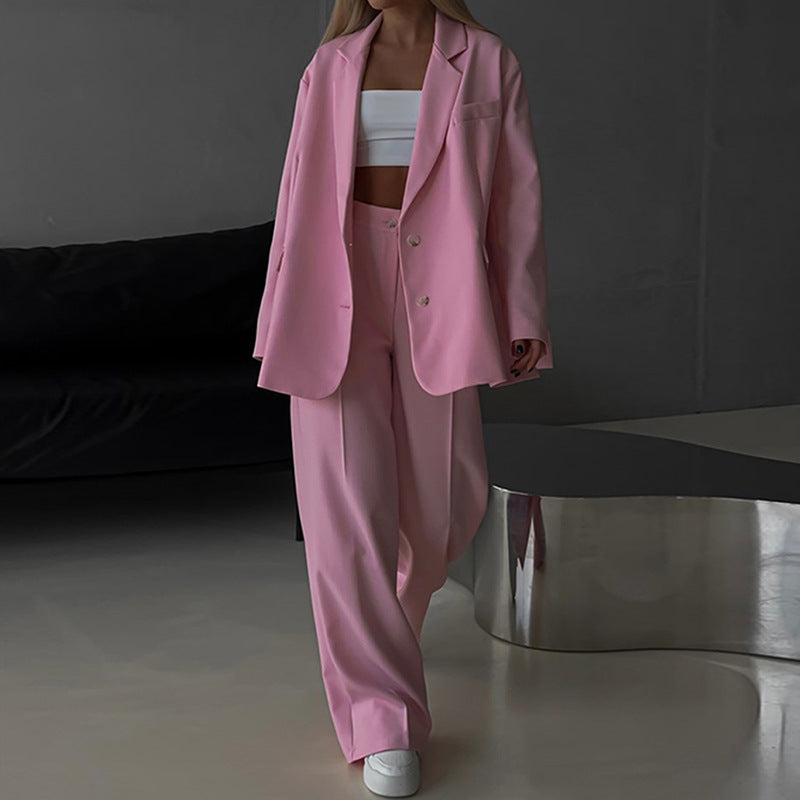 Damen elegantes Blazer-Set mit weitem Schnitt R&B