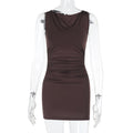Damen figurbetontes Cocktailkleid mit Raffungen R&B