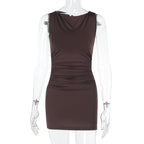 Damen figurbetontes Cocktailkleid mit Raffungen R&B