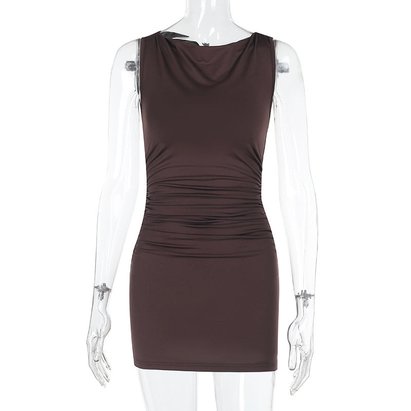 Damen figurbetontes Cocktailkleid mit Raffungen R&B