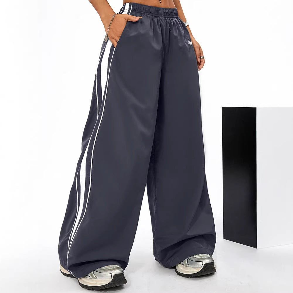 Damen Sportliche Freizeithose mit elastischem Bund und weitem Bein EB