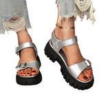 Damen Komfortable Chunky-Sandalen mit verstellbaren Riemen