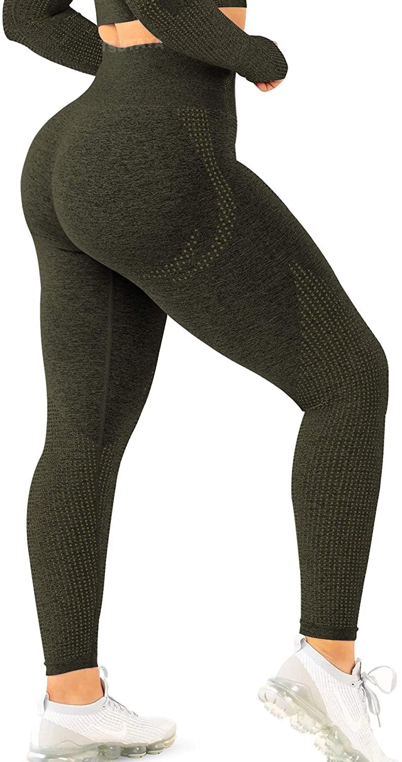 Damen Hohe Performance Fitnessleggings mit strukturierter Oberfläche R&B