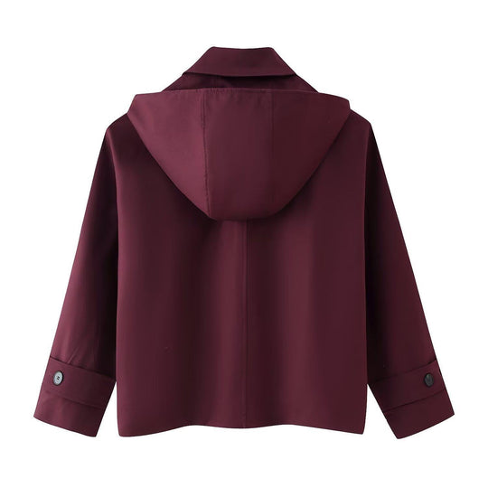 Damen Übergangsjacke mit hochschließendem Kragen und praktischen Taschen R&B