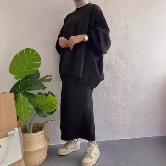 Damen Lässiges Sweat-Set mit weitem Schnitt und bequemen Taschen R&B