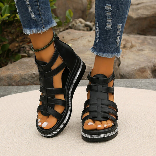 Damen bequeme Sandalen mit verstellbarem Riemensystem und sicherem Halt R&B