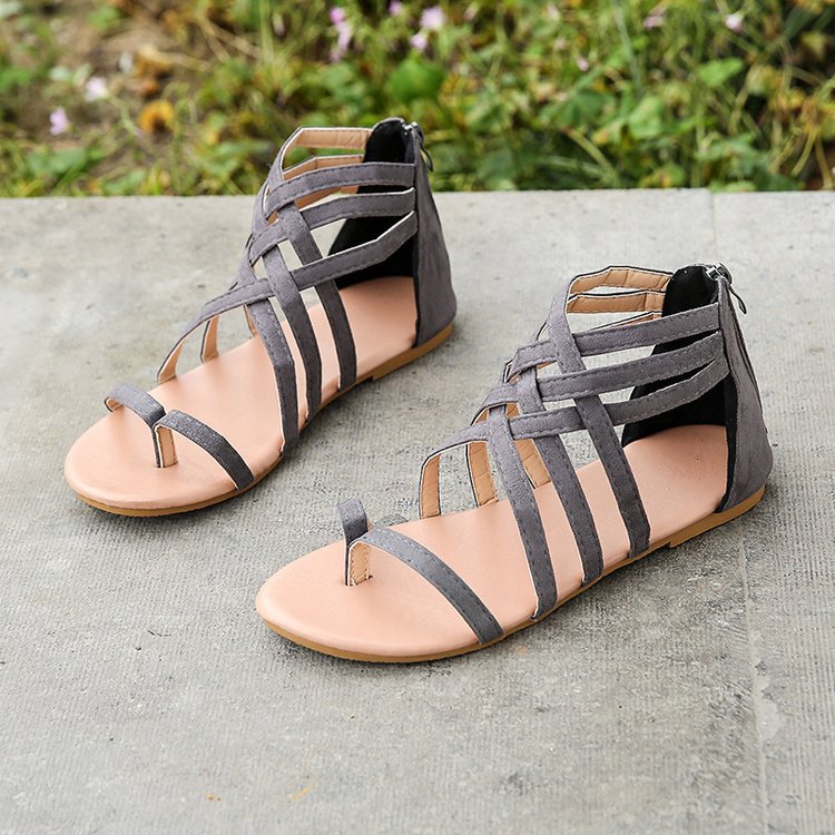 Damen Sommerliche Zehentrenner Sandalen mit floralem Design R&B