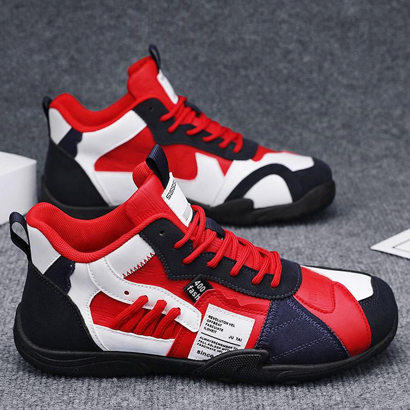 Damen Sportliche High-Top Sneakers mit robuster Profilsohle und atmungsaktiven Einsätzen
