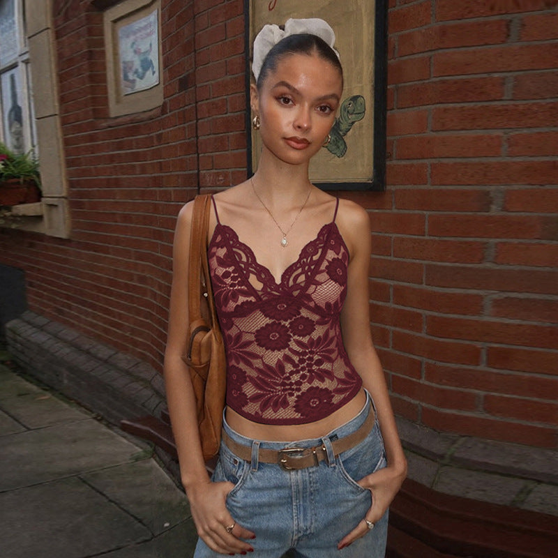 Damen Spitzenbustier mit verführerischen Blumenmustern R&B