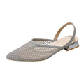 Damen Slingback Ballerinas mit Netzdesign und elegantem Blockabsatz R&B