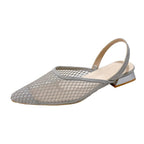 Damen Slingback Ballerinas mit Netzdesign und elegantem Blockabsatz R&B