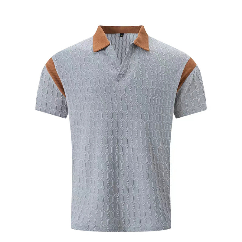 Herren Kurzarm Poloshirt mit strukturiertem Kragen und sportlichem Design R&B