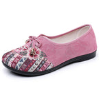 Damen Bequeme Ballerinas mit floralem Design und elastischem Einstieg R&B