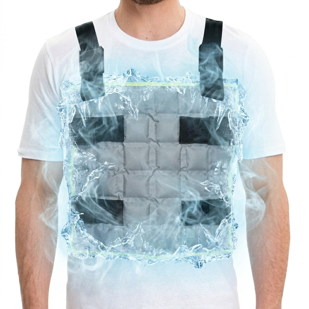 Herren nan bedrucktes Funktionsshirt mit frostigem dreidimensionalem Brustprint und atmungsaktivem Material R&B