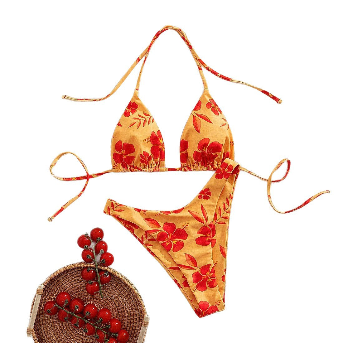 Damen Triangel-Bikini-Set mit floralem Design R&B