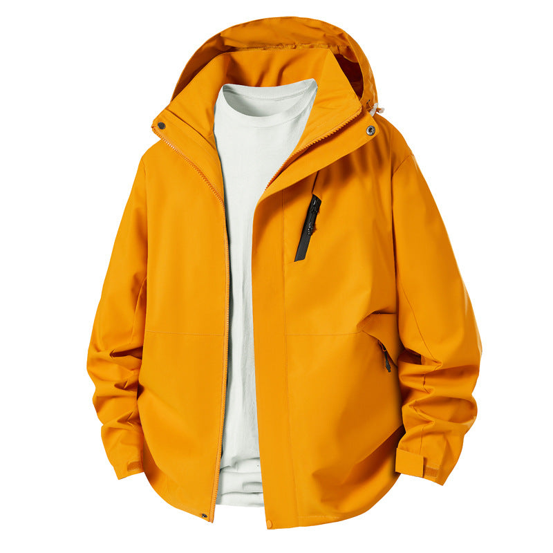 Herren technische Übergangsjacke mit verstellbarem Kapuzenrand R&B