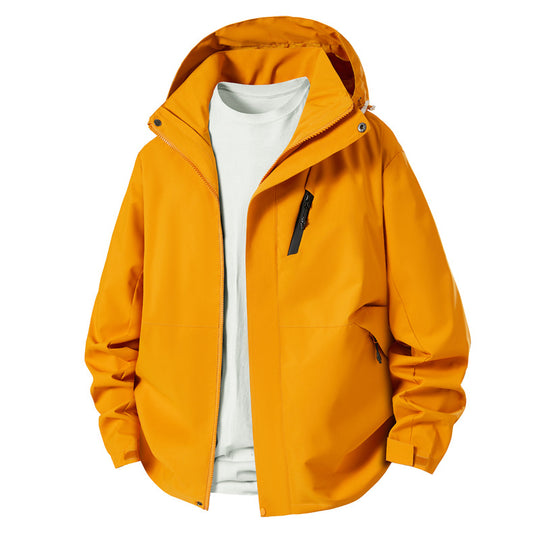 Herren technische Übergangsjacke mit verstellbarem Kapuzenrand R&B