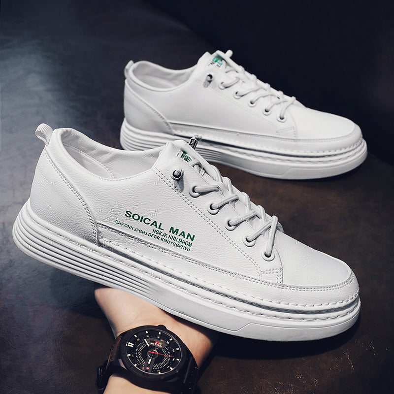 Herren lässige Ledersneaker mit weicher Sohle und modischem Design R&B