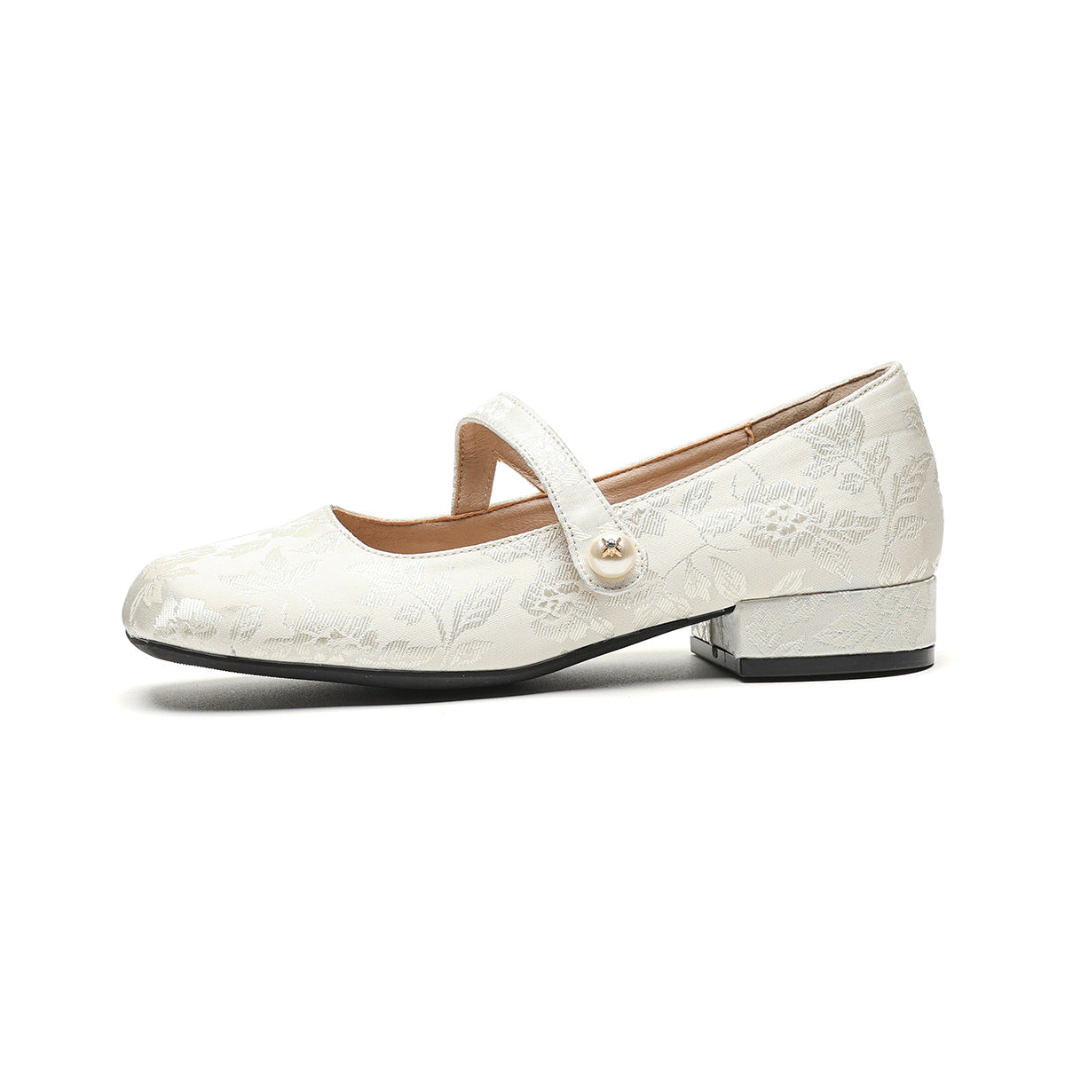 Damen Ballerinas mit elegantem Riemen und modischer Blütenverzierung